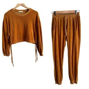 Stark X Velour Jogger Set Warm Goldenrod S/M